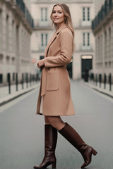 Abrigo cinturón bolsillos