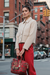 Abrigo corto de fit recto con bolsillos