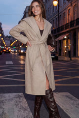 Abrigo largo capucha