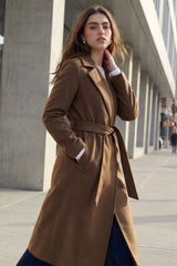 Abrigo largo cinturón