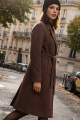 Abrigo largo efecto ante