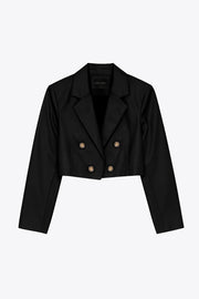 Blazer efecto piel botones
