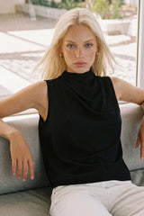 Capri mock neck blouse