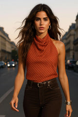 Blusa Ember halter de rayas