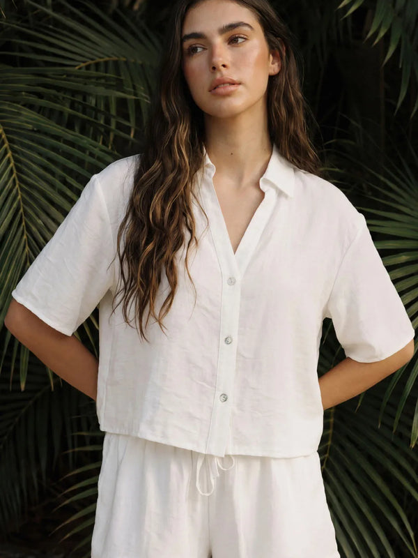 Blusa fluida manga corta