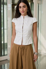 Blusa Porto cuello mao