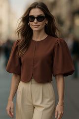 Blusa Stella manga globo