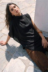 Blusa túnica asimétrica