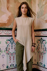 Blusa túnica Lume asimétrica
