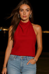 Blusa Verona cuello halter fluido