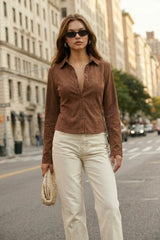 Camisa Corlie de manga larga