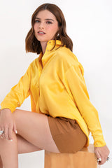 Camisa satinada manga larga oversized