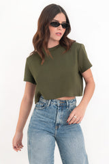 Camiseta corta cuello redondo manga corta