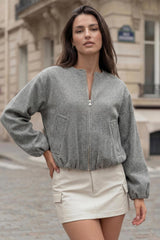 Chamarra bomber bolsillos