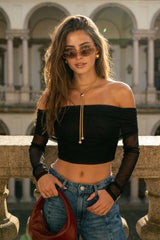 Crop top Ivy de mesh