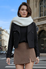 Falda pantalón abertura efecto ante