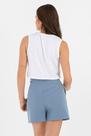 Falda short ajustado cintura alta con pretina
