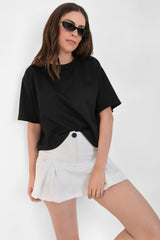Falda short cargo con tableado