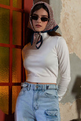 Jersey corto de manga larga con botones