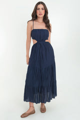 Maxi vestido de tirantes con cut outs