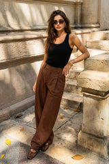 Pantalón Alexis con pinzas cintura alta