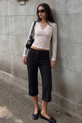 Stretch flare trousers