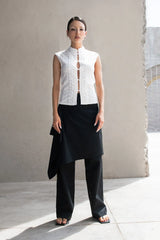 Pantalón con falda fit recto