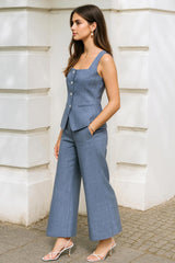 Pantalón culotte elástico espalda