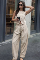 Pantalón fit balloon cinturón