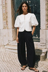 Pantalón fit barrel con pinzas