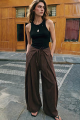 Pantalón fit palazzo rayas