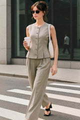 Pantalón fluido lino