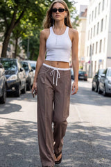 Pantalón pretina doble rayas