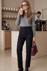 Pantalón recto tiro alto