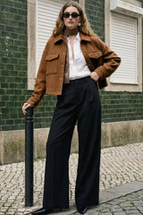 Pantalón vestir wide leg