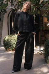 Pantalón wide leg con pinzas