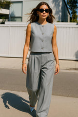 Pantalón Haven wide leg con pinzas