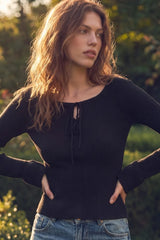 Round neck button-up cardigan