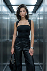 Top Mizu sin mangas plisados