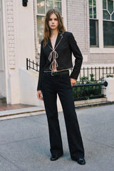 Top blazer lazos