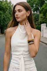 Top halter Alexia cuello fluido