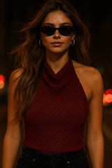 Top Lolly halter con textura