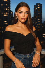 Top Priscy cruzado manga corta seguida