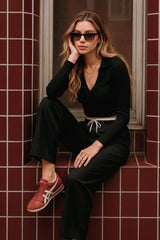 Top punto manga larga