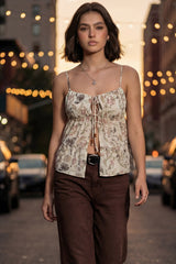 Top tirantes estampado