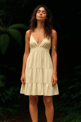 Vestido corto lazo espalda