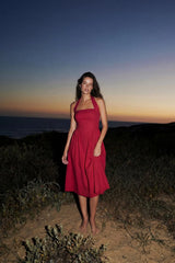 Vestido halter midi