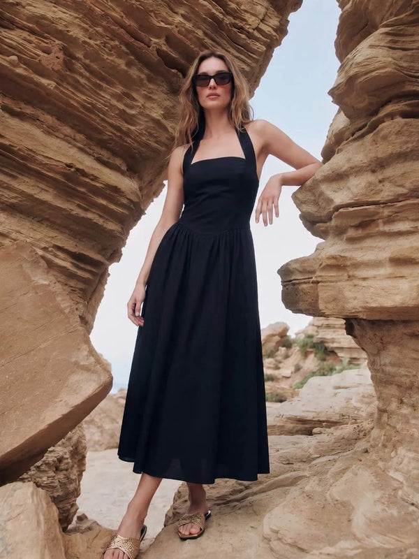 Vestido maxi halter