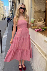Vestido midi cuadros