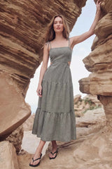 Vestido midi cuadros